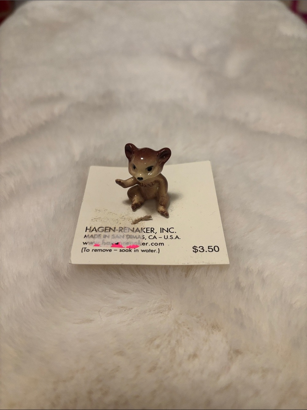 Vintage Hagen-Renaker Brown Ceramic “Bear Cub Sitting” Figurine